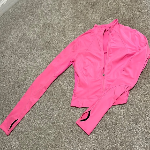 COPY - Lulu lemon hot pink jacket race length, size 2, barley worn - Picture 1 of 3